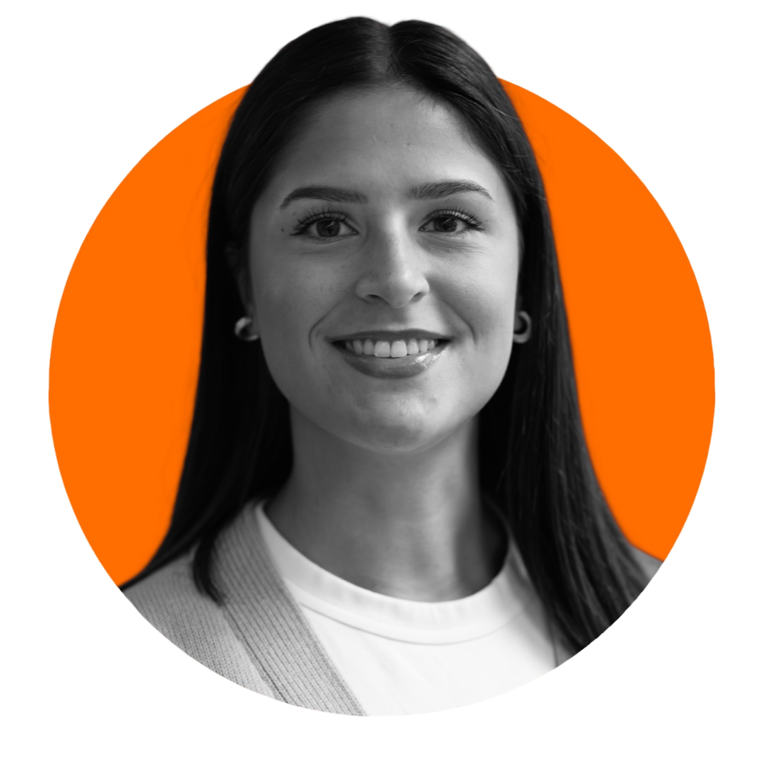 Smiling woman with dark hair