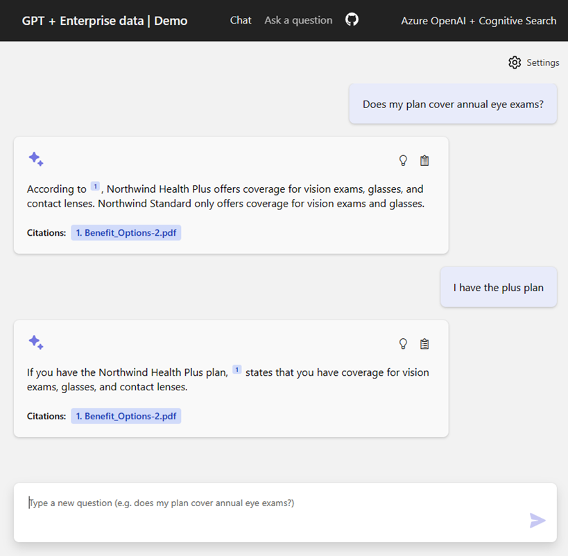 An example of a prototype based on Azure OpenAI ChatGPT
